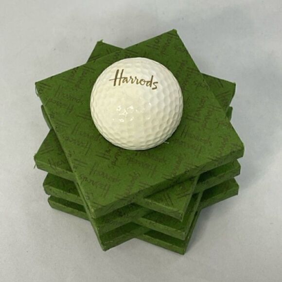 Harrods Golf Ball Sculpture Paperweight w/ Harrods Box Unusual for sure.  Defini - Picture 6 of 8